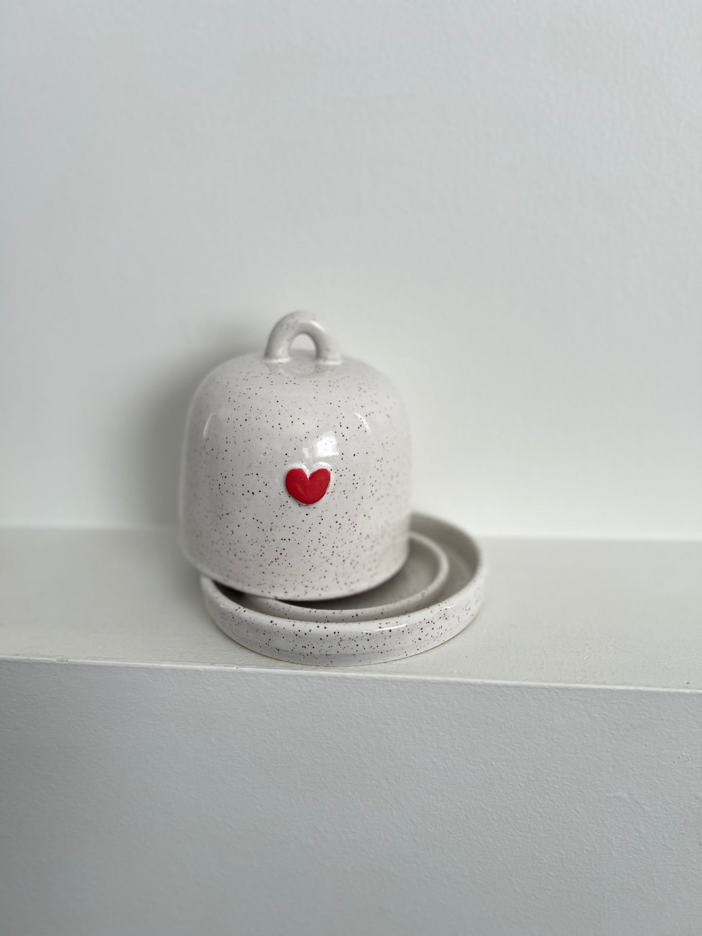 BUTTER DISH | RED | 3d HEARTS