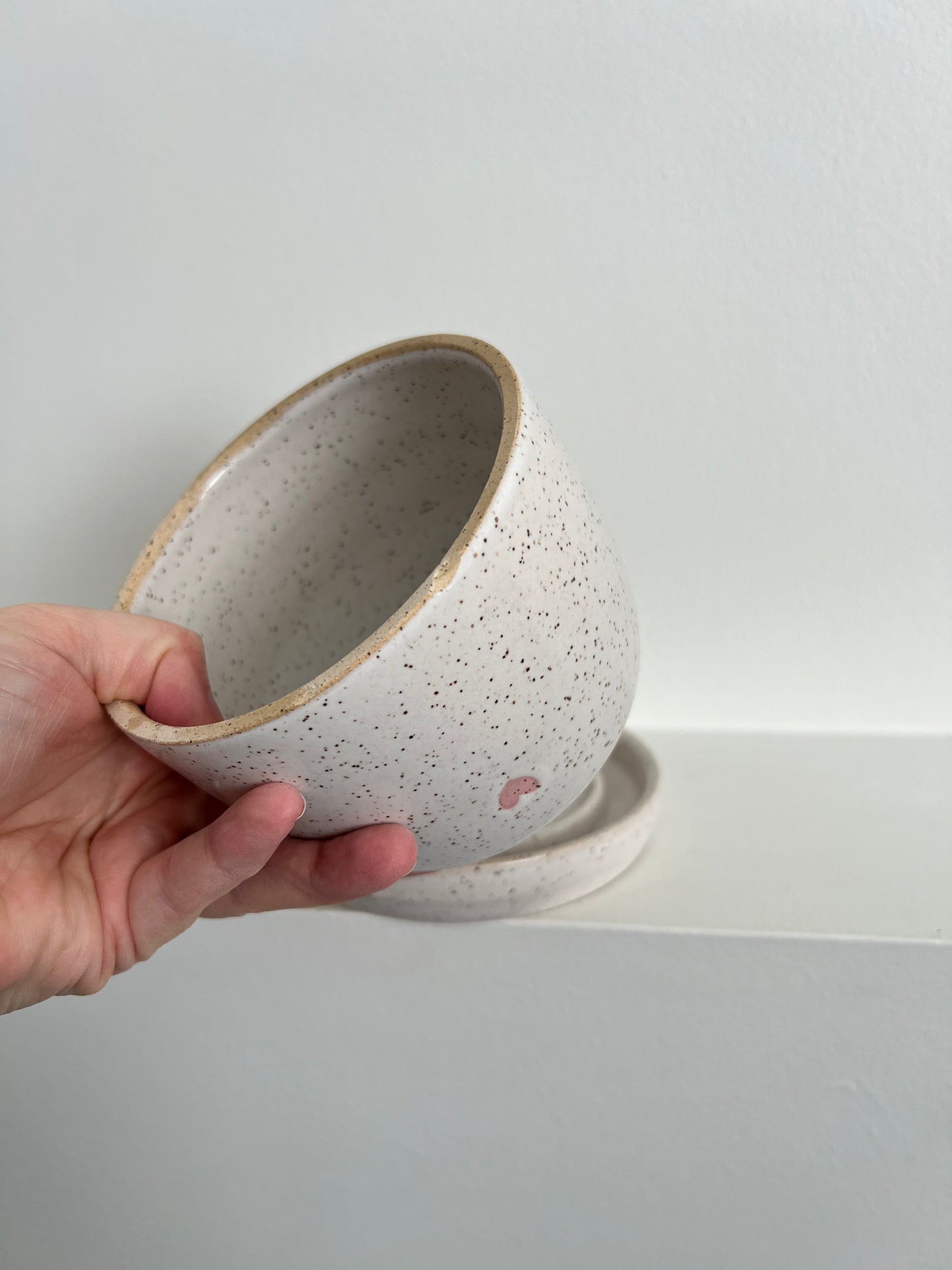 BUTTER DISH | PINK HEARTS | DISCOUNTED