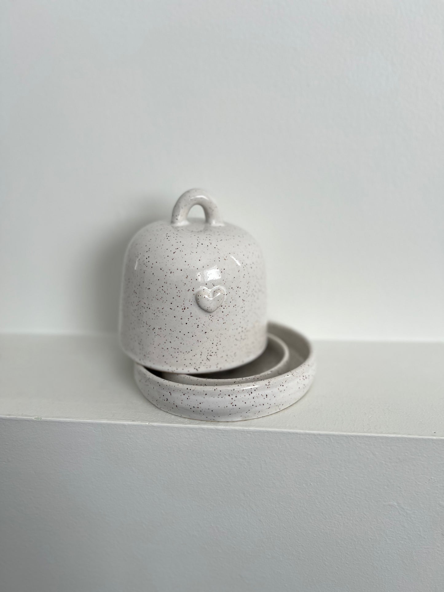 BUTTER DISH | WHITE | 3d HEART