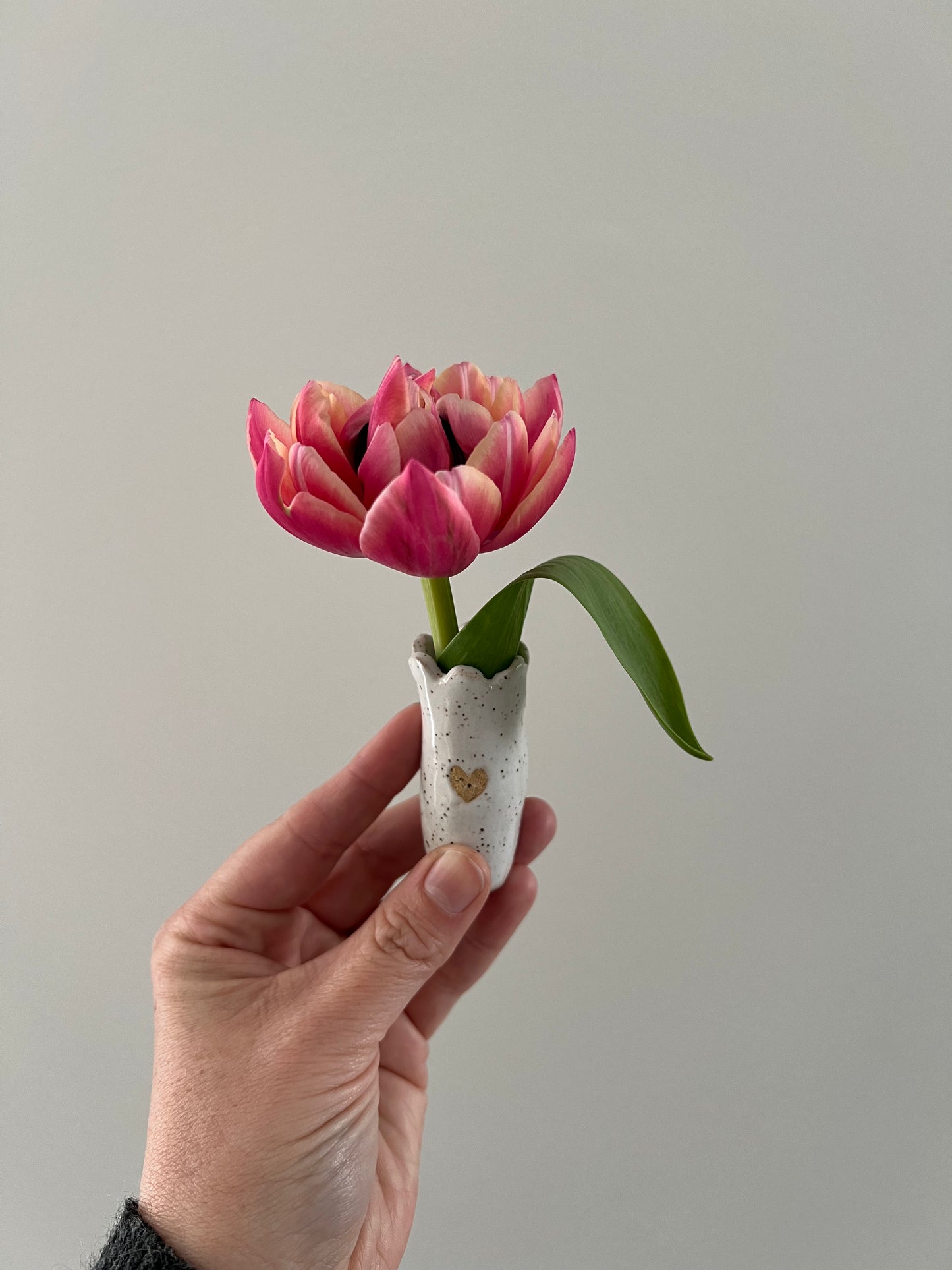FRIDGE MAGNET VASE | SCALLOP HEART