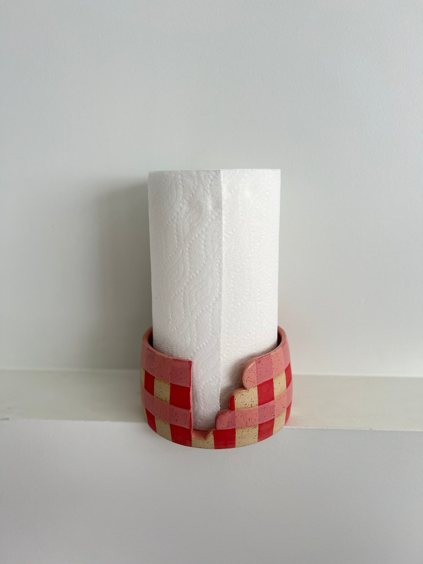 PAPER TOWEL HOLDER | COSTCO SIZE | GINGHAM