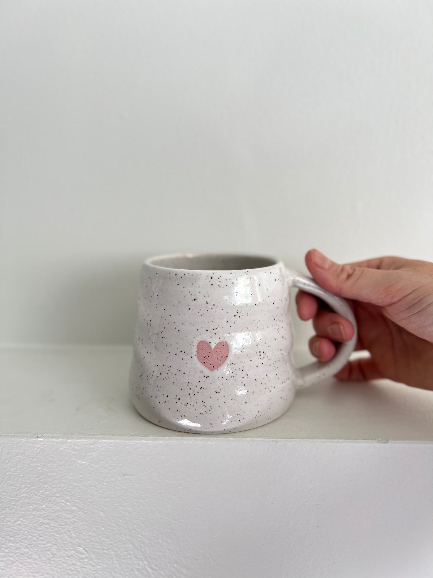 - MUG | SHORT 14oz | BUBBLE HEART | LIGHT PINK