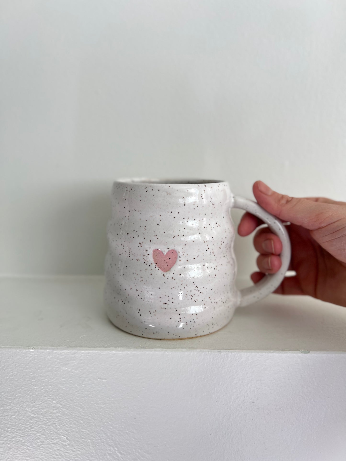 - MUG | TALL 18oz | BUBBLE HEART | LIGHT PINK