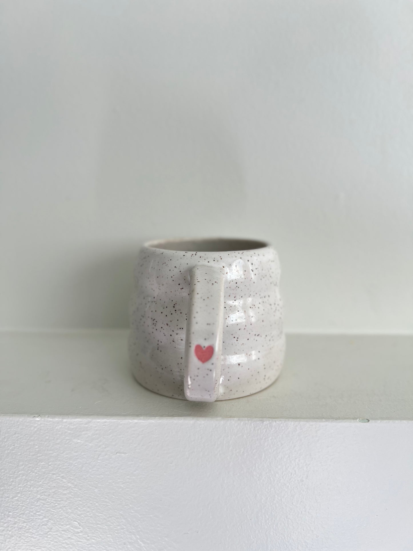 - MUG | SHORT 14oz | BUBBLE HEART | MID PINK