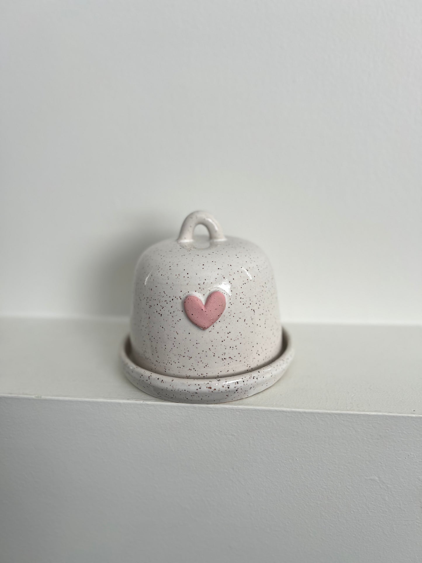 BUTTER DISH | PINK | 3d HEARTS