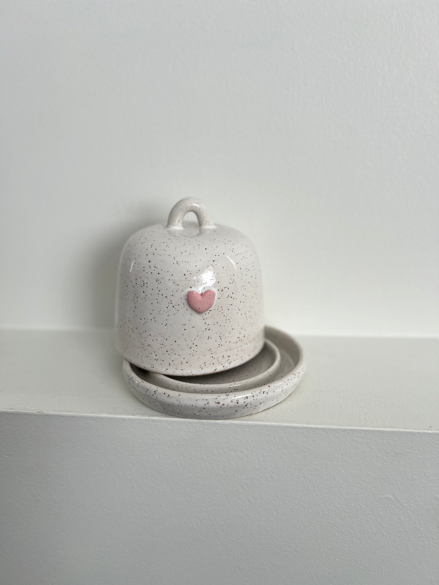 BUTTER DISH | PINK | 3d HEARTS