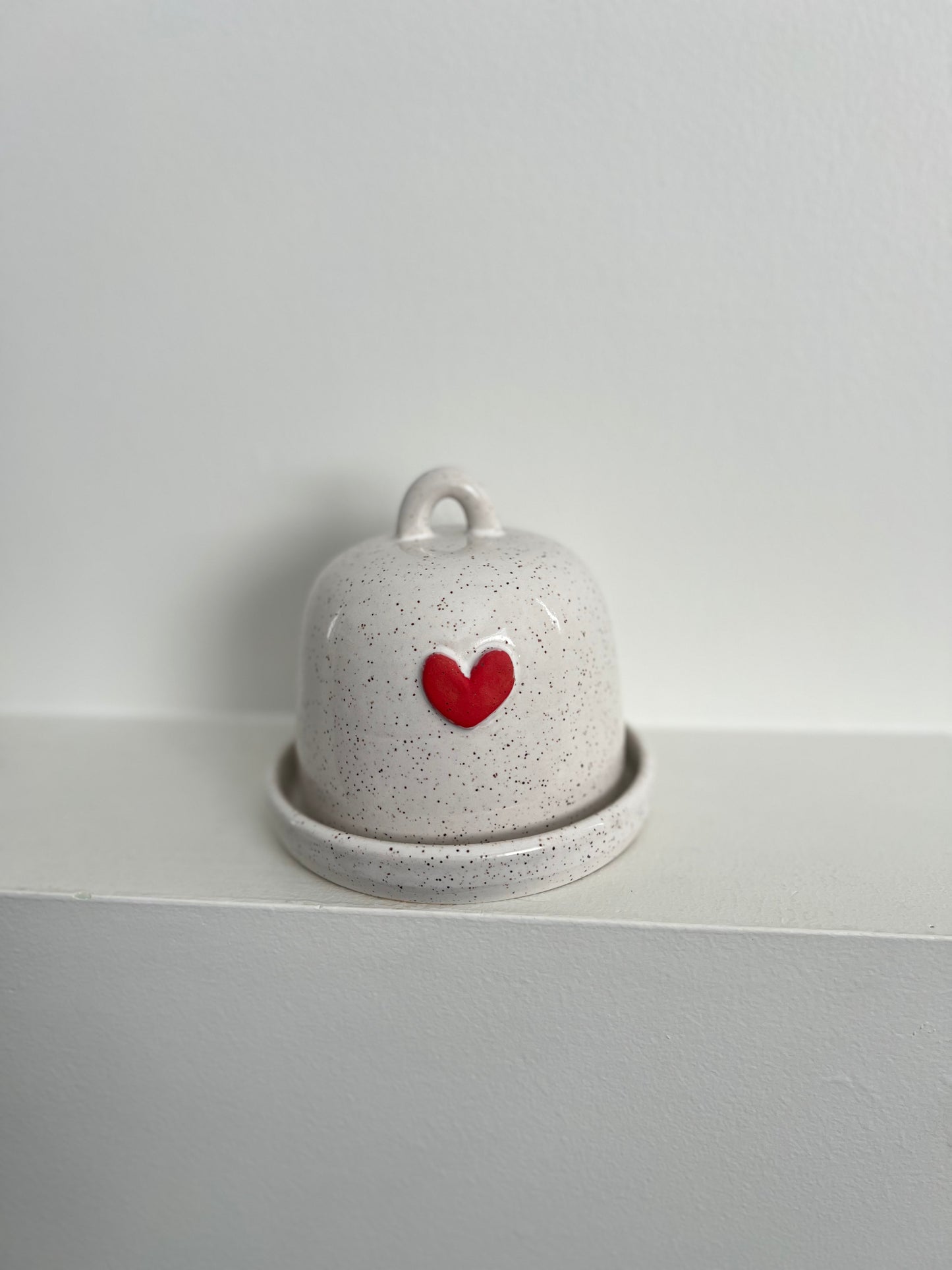 BUTTER DISH | RED | 3d HEARTS