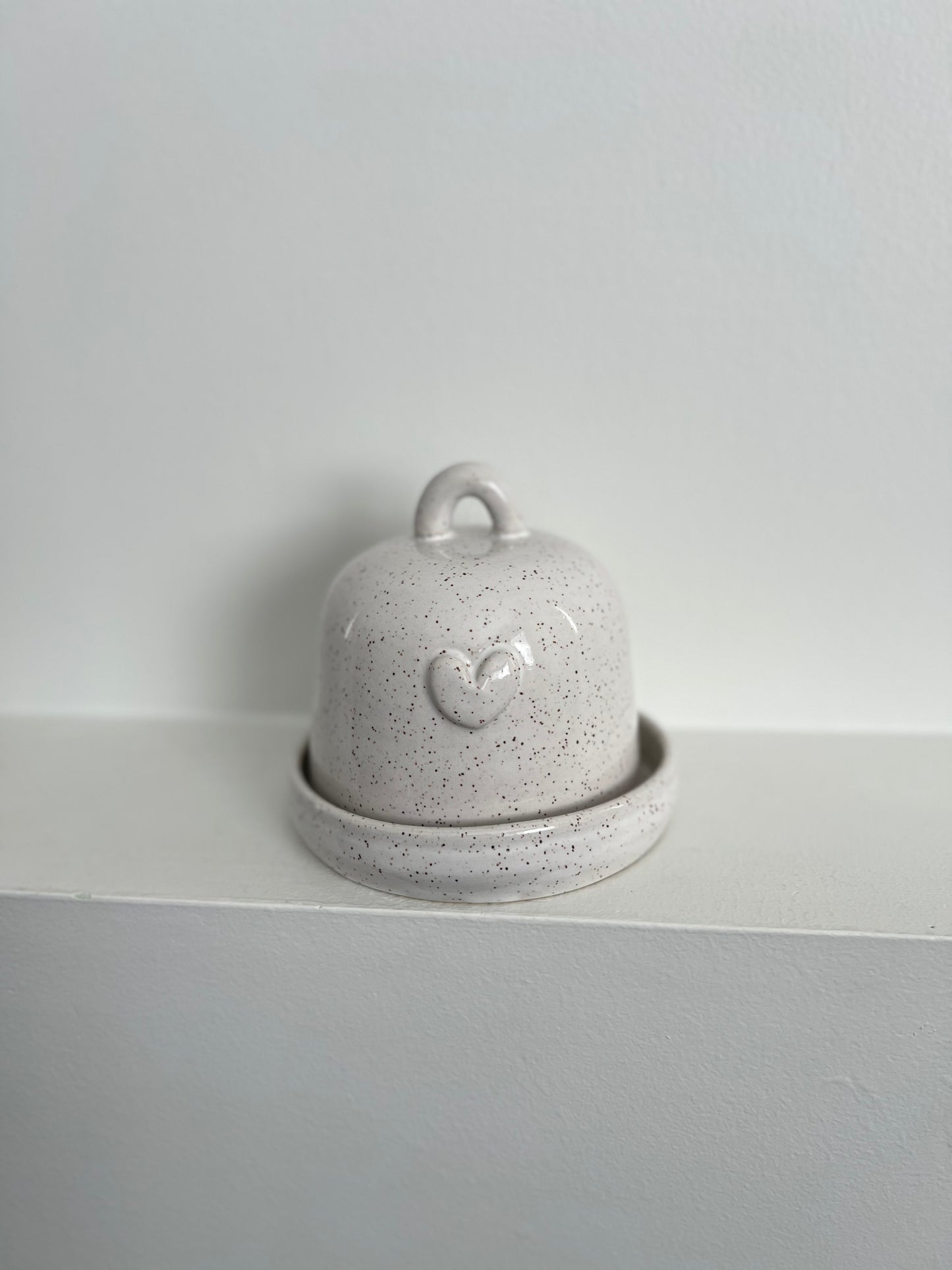 BUTTER DISH | WHITE | 3d HEART