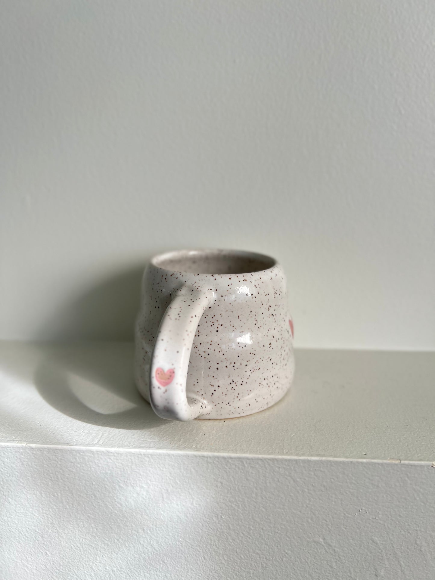 - MUG | SHORT 14oz | BUBBLE HEART | LIGHT PINK