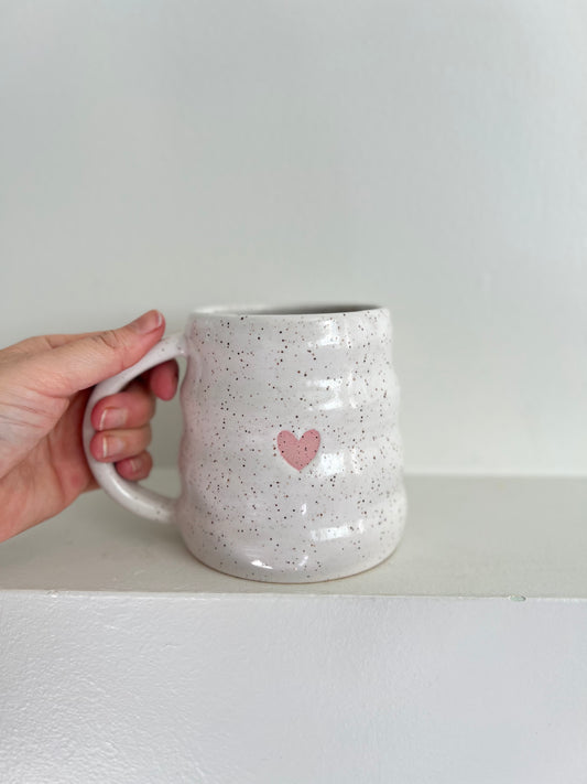 - MUG | TALL 18oz | BUBBLE HEART | LIGHT PINK