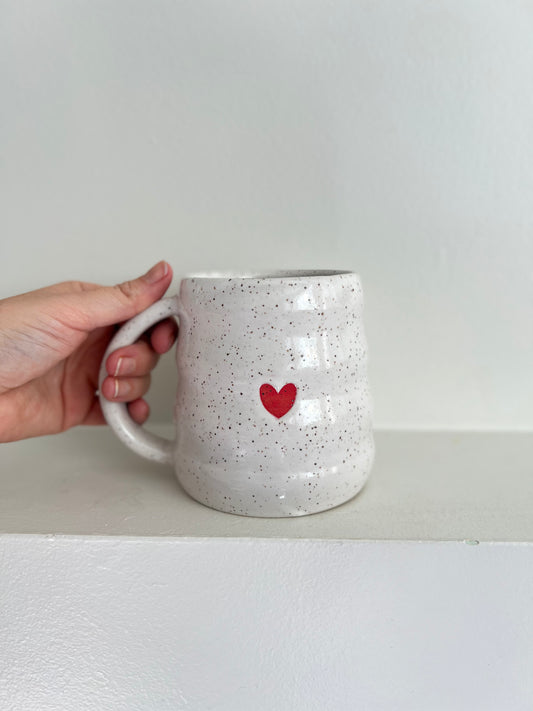 - MUG | TALL 18oz | BUBBLE HEART | RED
