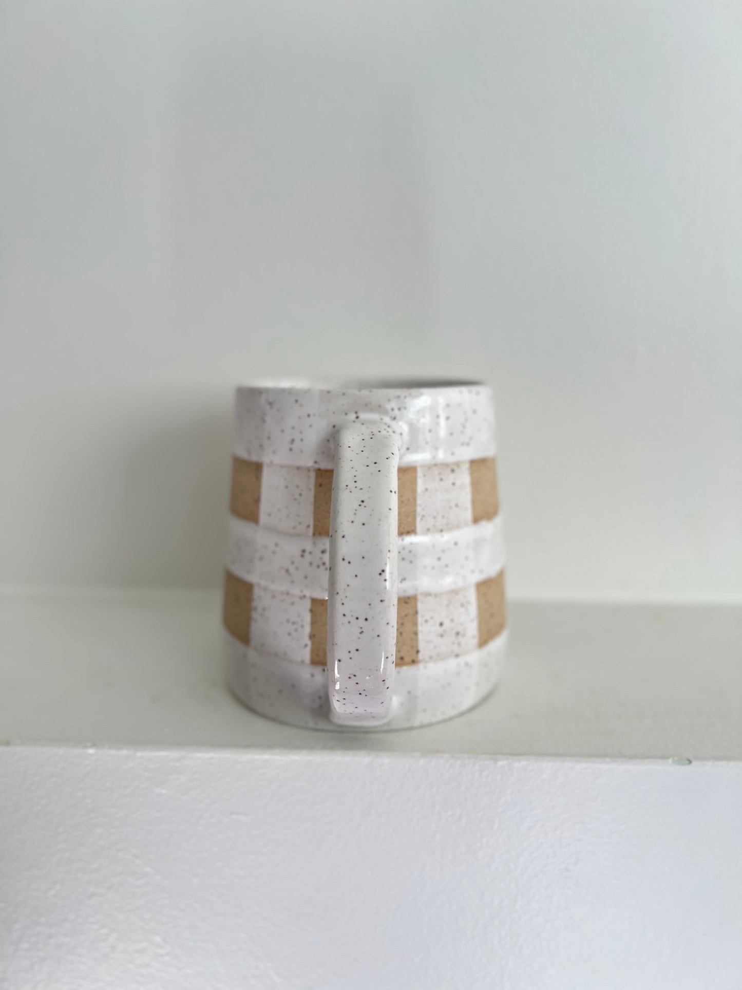 - MUG | TALL 18oz | GINGHAM | WHITE | DISCOUNTED